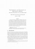 Research paper thumbnail of The Stability and Volatility oF Electricity Prices: An Illustration oF (λ, σ) Analysis