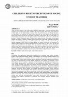 Research paper thumbnail of CHILDREN'S RIGHTS PERCEPTIONS OF SOCIAL STUDIES TEACHERS