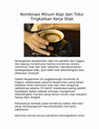 Research paper thumbnail of Kombinasi Minum Kopi dan Tidur Tingkatkan Kerja Otak