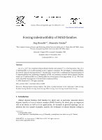 Research paper thumbnail of Forcing indestructibility of MAD families