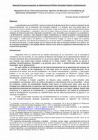 Research paper thumbnail of Regulación de las Telecomunicaciones: Apertura de Mercado o Consolidación de