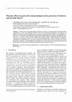 Research paper thumbnail of Fluorine effect on pericyclic and pseudopericyclic processes: Evidences and ab initio theory