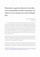 Research paper thumbnail of A Fernández 2004 - Policentrismo y gestión ambiental en Costa Rica: retos y oportunidades de diseño institucional, con énfasis en el caso del agua y las cuencas hidrográficas