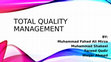 Research paper thumbnail of Total Quality Management