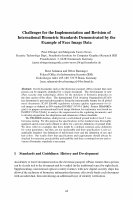 Research paper thumbnail of Challenges for the Implementation and Revision of International Biometric Standards Demonstrated by the Example of Face Image Data