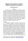 Research paper thumbnail of Modeling of Solar Radiation Available at Different Orientations of Greenhouses