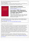 Research paper thumbnail of From western TESOL classrooms to home practice: a case study with two ‘privileged’ Saudi teachers