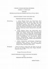 Research paper thumbnail of UNDANG-UNDANG REPUBLIK INDONESIA NOMOR 27 TAHUN 2007 TENTANG PENGELOLAAN WILAYAH PESISIR DAN PULAU-PULAU KECIL