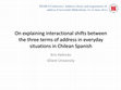 Research paper thumbnail of On explaining interactional shifts between the three terms of address in everyday situations in Chilean Spanish