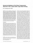 Research paper thumbnail of Numerical validation of the shear compression specimen. Part II: Dynamic large strain testing