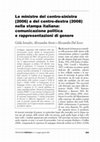 Research paper thumbnail of Le ministre del centro-sinistra (2006) e del centro-destra (2008) nella stampa italiana: comunicazione politica e rappresentazioni di genere