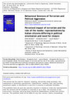 Research paper thumbnail of Perceived impact of terrorism and the role of the media: representations by Italian citizens differing in political orientation and need for closure