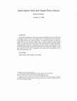 Research paper thumbnail of Quasi-option value and climate policy choices