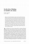 Research paper thumbnail of On the Life of Thinking In Aristotle's De Anima