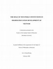 Research paper thumbnail of The Role of Non-Public Institutions in Higher Education Development of Vietnam (Vai trò của các trường ngoài công lập trong phát triển giáo dục đại học Việt Nam)