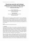 Research paper thumbnail of Monitoring materials and technique employment in academic design projects