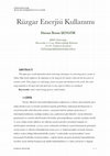 Research paper thumbnail of Wind Energy in Turkey