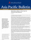 Research paper thumbnail of 'Modi meets Abbott: A New Start for Australia-India Relations?' Asia-Pacific Bulletin (Washington DC: East-West Centre, 2014)