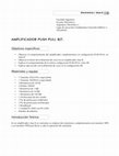 Research paper thumbnail of AMPLIFICADOR PUSH PULL BJT