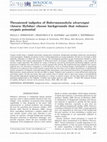 Research paper thumbnail of Eterovick, P.C.; Oliveira, F. F. R.; Tattersall, G. J., 2010: Threatened tadpoles of Bokermannohyla alvarengai (Anura: Hylidae) choose backgrounds that enhance crypsis potential