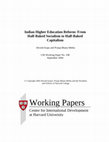 Research paper thumbnail of Indian Higher Education Reform: From Half-Baked Socialism to Half-Baked Capitalism