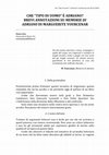 Research paper thumbnail of CHE “TIPO DI UOMO” È ADRIANO? BREVI ANNOTAZIONI SU MEMORIE DI ADRIANO DI MARGUERITE YOURCENAR