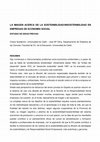 Research paper thumbnail of Paper for 7th WEEC: LA IMAGEN ACERCA DE LA SOSTENIBILIDAD/INSOSTENIBILIDAD EN EMPRESAS DE ECONOMÍA SOCIAL - The image of Sustainability/Unsustainability in Social Economy Enterprises  -  Coauthor: José M. Oliva