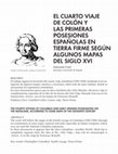 Research paper thumbnail of EL CUARTO VIAJE DE COLÓN Y LAS PRIMERAS POSESIONES ESPAÑOLAS EN TIERRA FIRME 