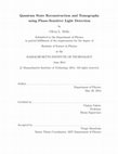 Research paper thumbnail of Quantum State Reconstruction and Tomography using Phase-Sensitive Light Detection