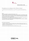 Research paper thumbnail of Évergétisme et vie religieuse dans l'Afrique Romaine 