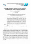 Research paper thumbnail of Comparing Traditional and Economic Performance Measures for Creating Shareholder’s Value: a Perspective from Malaysia