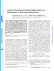 Research paper thumbnail of Absence of clustering of phosphatidylinositol-(4,5)-bisphosphate in fluid phosphatidylcholine