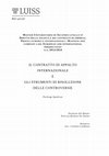 Research paper thumbnail of IL CONTRATTO DI APPALTO INTERNAZIONALE E GLI STRUMENTI DI RISOLUZIONE DELLE CONTROVERSIE