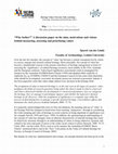 Research paper thumbnail of Why Bother? A discussion on the aims, motivations and visions behind measuring, assessing and prioritizing values.