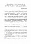 Research paper thumbnail of INCONSTITUCIONALIDADE DA EXIGÊNCIA DE CONTRIBUIÇÃO AO INSS SOBRE A RECEITA OBTIDA PELA AGROINDÚSTRIA NA EXPORTAÇÃO INDIRETA