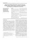 Research paper thumbnail of Typical and atypical restrictive anorexia nervosa: Weight history, body image, psychiatric symptoms, and response to outpatient treatment