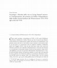 Research paper thumbnail of Sociologia e filosofia della vita in Georg Simmel attraverso l’interpretazione del pensiero di Arthur Schopenhauer: dalle inedite lezioni berlinesi del Wintersemester 1913-1914 agli scritti del 1918