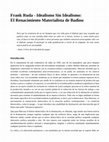 Research paper thumbnail of Frank Ruda - Idealismo Sin Idealismo: El Renacimiento Materialista de Badiou (Traducción)