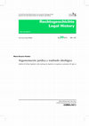 Research paper thumbnail of Argumentación jurídica y trasfondo ideológico. Análisis del debate legislativo sobre prórroga de alquileres en Argentina a principios del siglo XX, Rg 20 (2012), 309-327 .