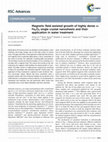 Research paper thumbnail of Magnetic field assisted growth of highly dense α-Fe2O3 single crystal nanosheets and their application in water treatment