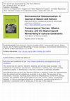 Research paper thumbnail of Transcorporeal tourism: Whales, fetuses, and the rupturing and reinscribing of cultural constraints