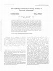 Research paper thumbnail of Do you really understand? Achieving accuracy in interracial relationships