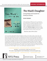 Research paper thumbnail of The Maid's Daughter: Living In and Out of the American Dream