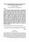 Research paper thumbnail of Behavior of Modified Reactive Powder Concrete Columns under Eccentrically Compressive Loads