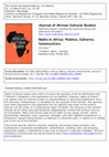 Research paper thumbnail of Grätz, Tilo 2013. (Review Article) Radio in Africa: Publics, Cultures, Communities. Journal of African Cultural Studies 25 (1): 139-140.