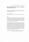 Research paper thumbnail of Eğitim Kurumlarinda Toplam Kalite Uygulamalarini Olumsuz Etkileyen Etmenler The Negative Factors Affecting Total Quality Applications in Educational Organisations