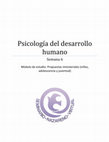 Research paper thumbnail of Psicología del desarrollo humano Semana 6