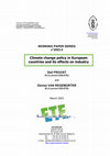 Research paper thumbnail of Climate change policy in european countries and its effects on industry