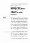 Research paper thumbnail of Prima segnalazione di Helicodonta angigyra (Rossmässler, 1835) (Mollusca Gastropoda Stylommatophora Hygromiidae) in provincia di Cremona