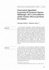 Research paper thumbnail of Osservazioni riguardanti la presenza di Orconectes limosus (Rafinesque, 1817) e Procambarus clarkii (Girard, 1852) in provincia di Cremona